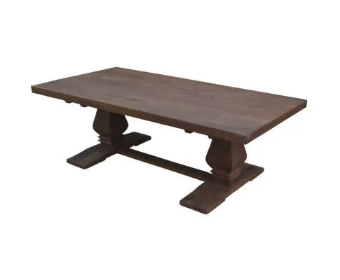 Florence Coffee Table 140cm Pedestal Solid Timber Wood French Provincial