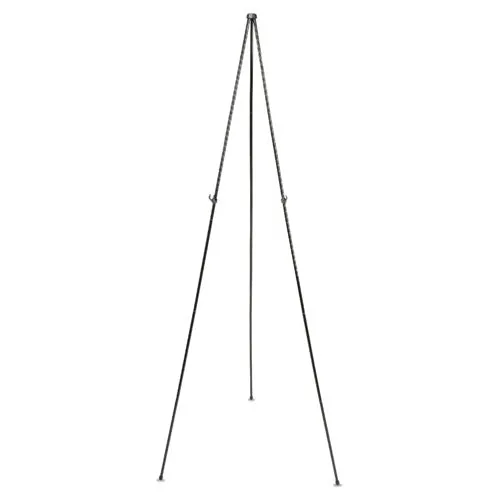 Full Size Instant Easel, 62.38" Maximum Height, Steel, Black