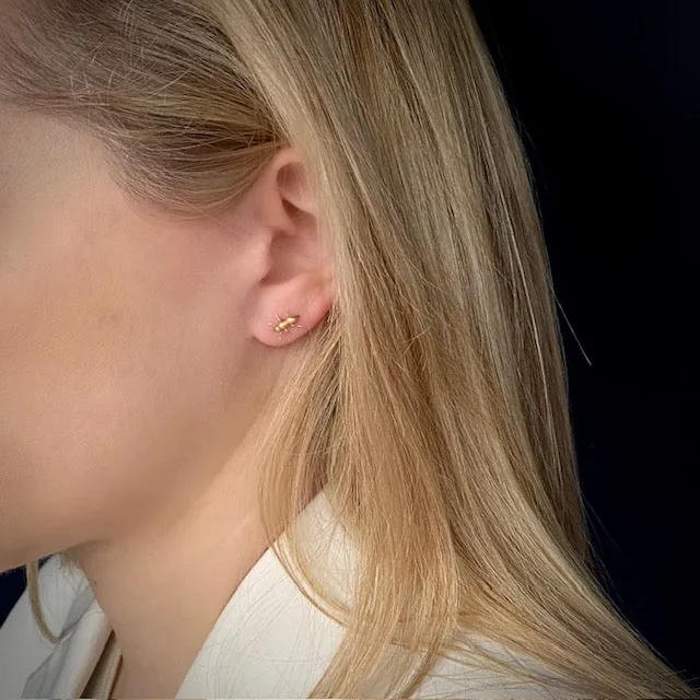 Gabriella Kiss 18k Gold Ant Stud Earrings