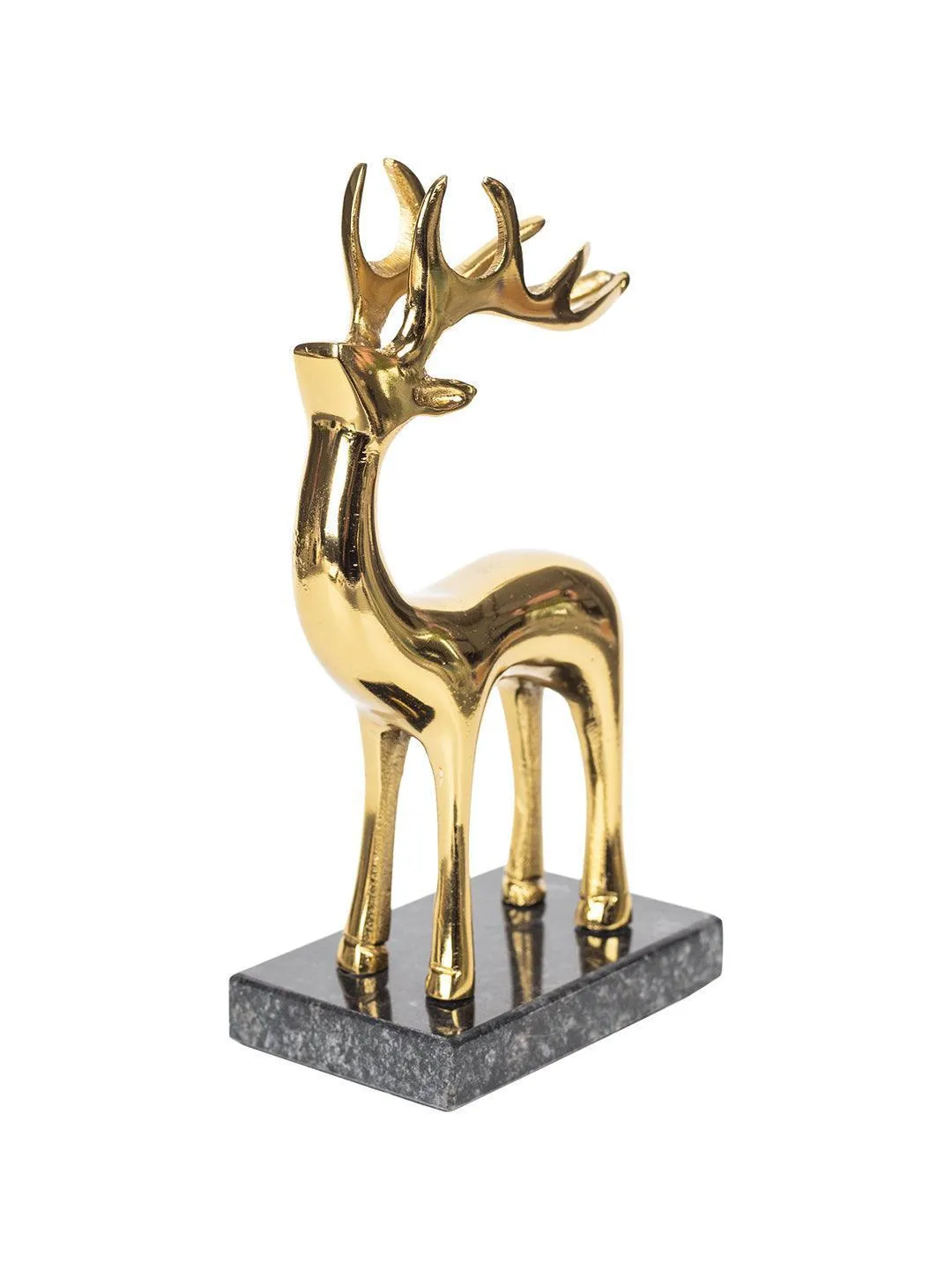 Gold Aluminium Reindeer Figurine