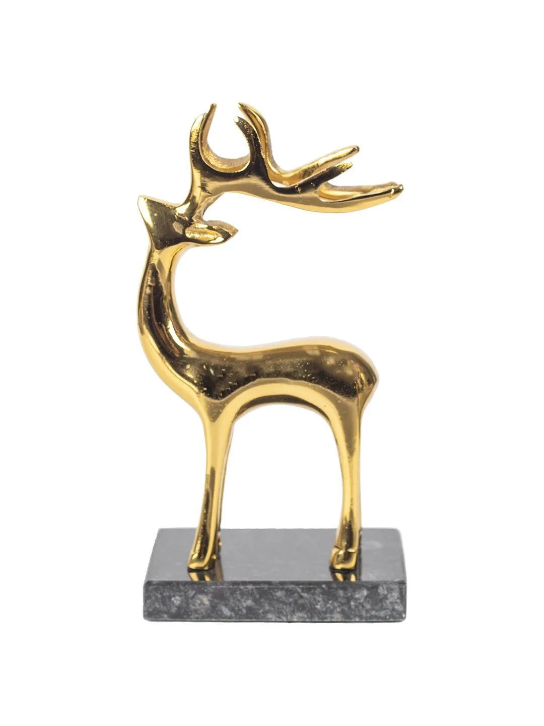 Gold Aluminium Reindeer Figurine