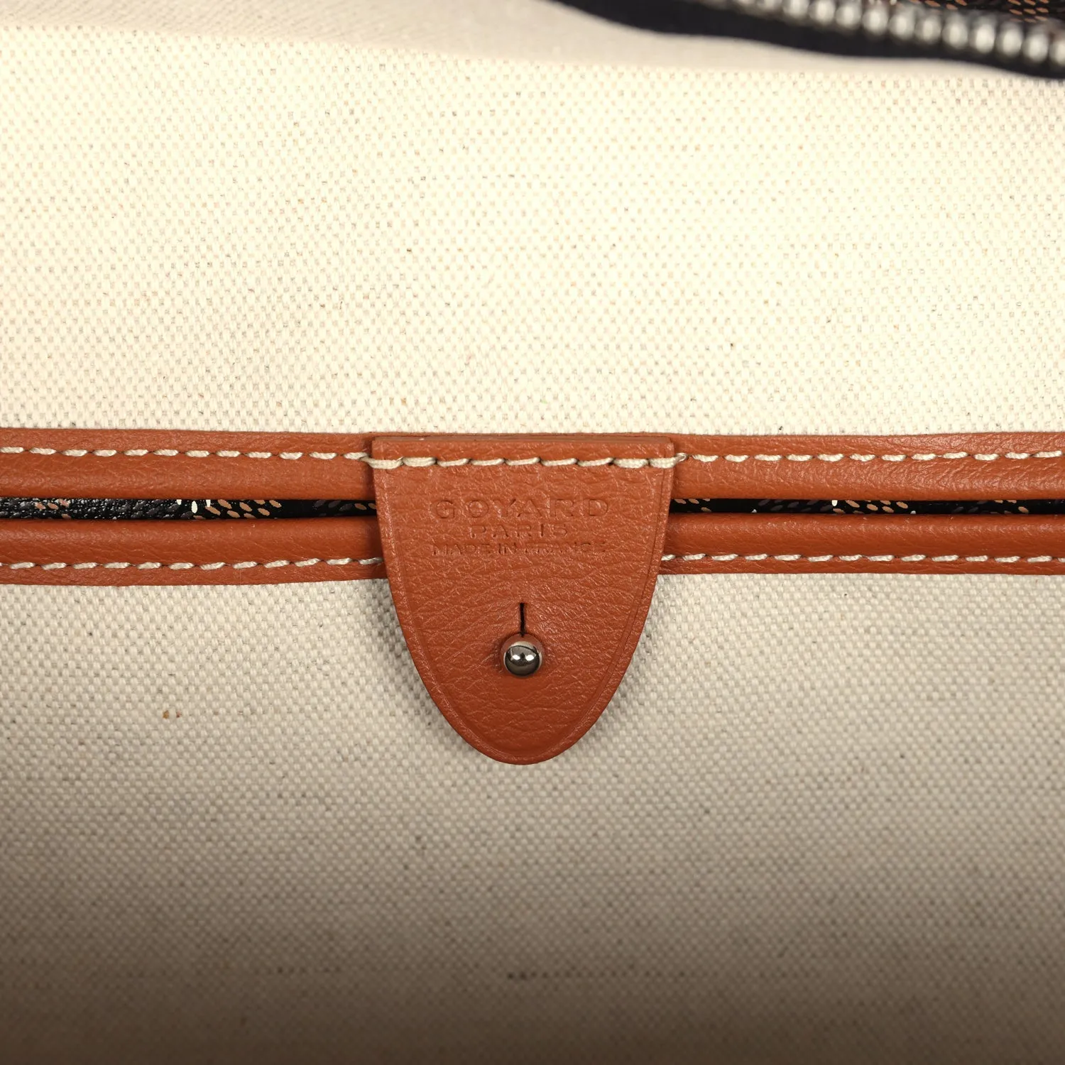 Goyard Goyardine Black and Brown Artois MM Palladium Hardware