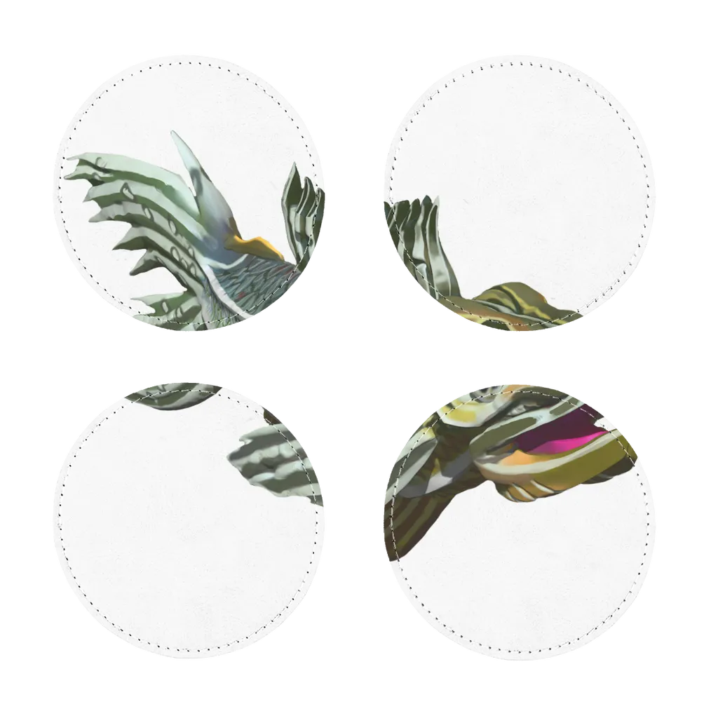 Green Fish Sublimation Coasters Pack of Four