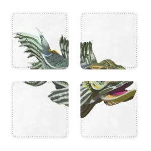 Green Fish Sublimation Coasters Pack of Four