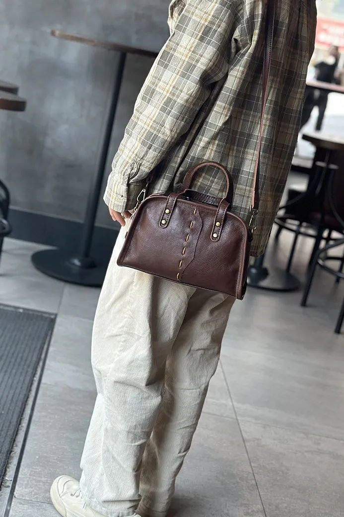 Green Leather Crossbody Purse Small Over The Shoulder Purse
