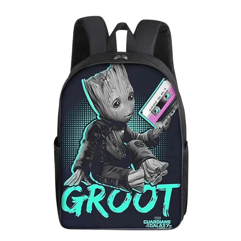 Groot Marvel Superhero School Backpack with Cartoon Design - Stylish Knapsack for Students and Gifts for Kids and Adults
