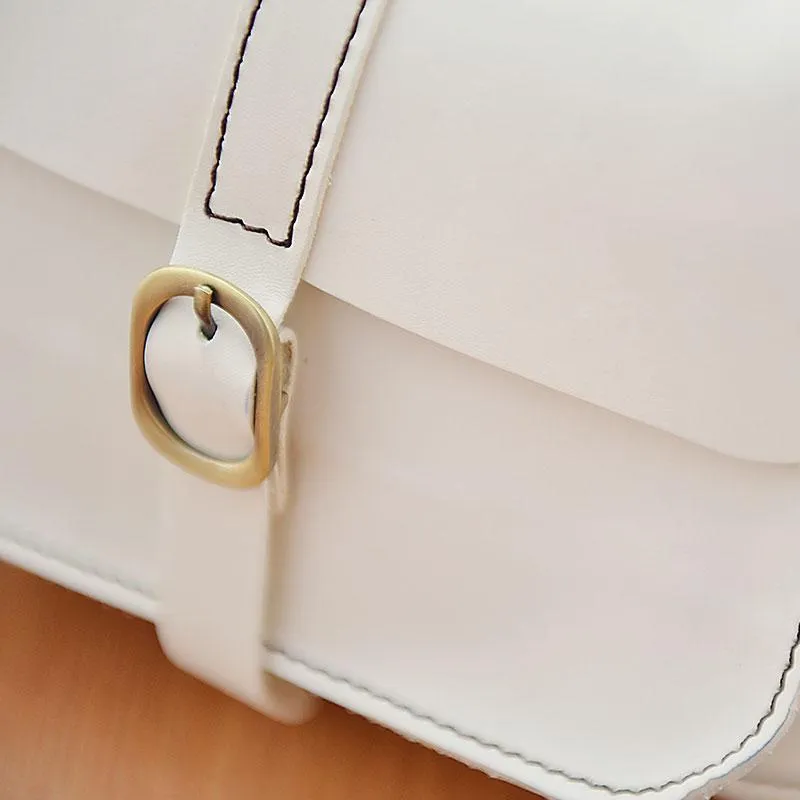 Handmade Leather Cute White Small Shoulder Bag Personalized Monogrammed Gift Custom Women Crossbody Bag Purse Shoulder Bag Purse
