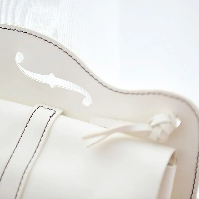 Handmade Leather Cute White Small Shoulder Bag Personalized Monogrammed Gift Custom Women Crossbody Bag Purse Shoulder Bag Purse