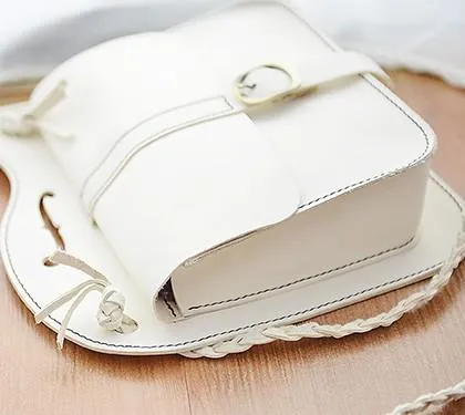 Handmade Leather Cute White Small Shoulder Bag Personalized Monogrammed Gift Custom Women Crossbody Bag Purse Shoulder Bag Purse
