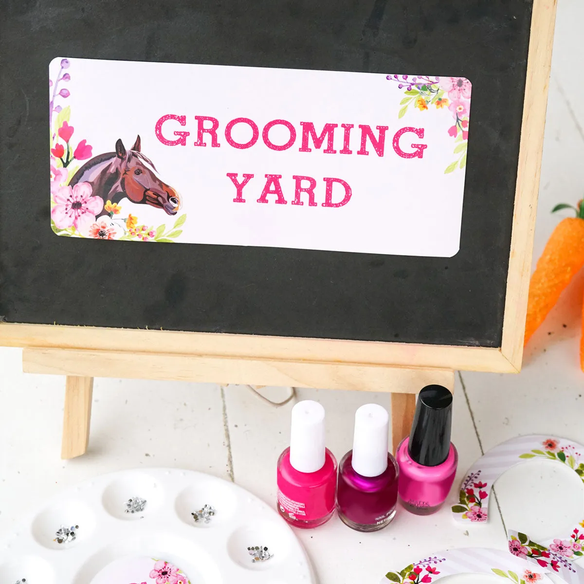 Horse Birthday Party Activity Signs | Pony Party Activity Signs