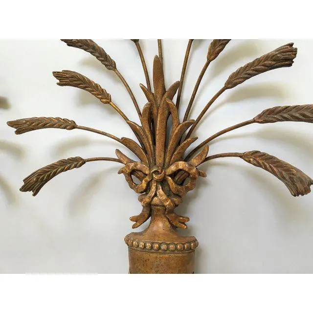 Italian Gilt Hand-Carved Wall Sconces - Pair
