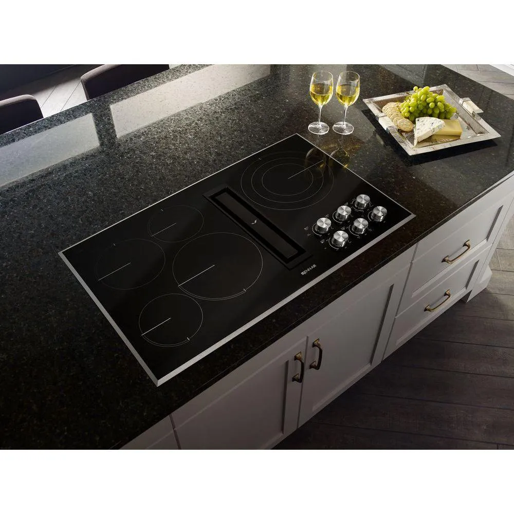 JennAir 36-inch Built-In Electric Cooktop with JX3™ Downdraft Ventilation JED3536GS