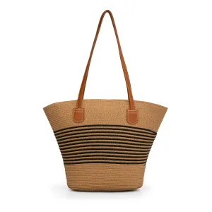 Jute brown Women textured fashion bag