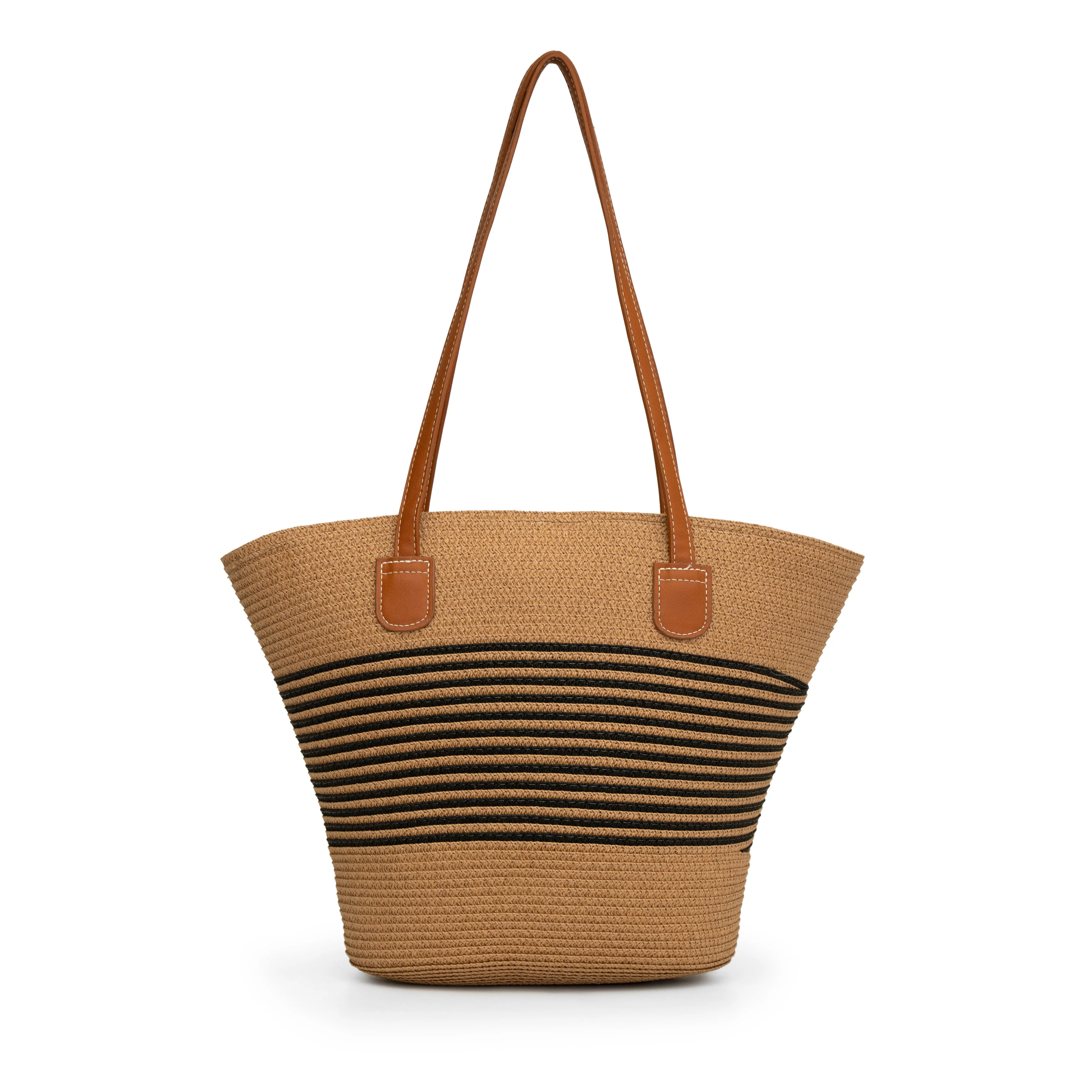 Jute brown Women textured fashion bag