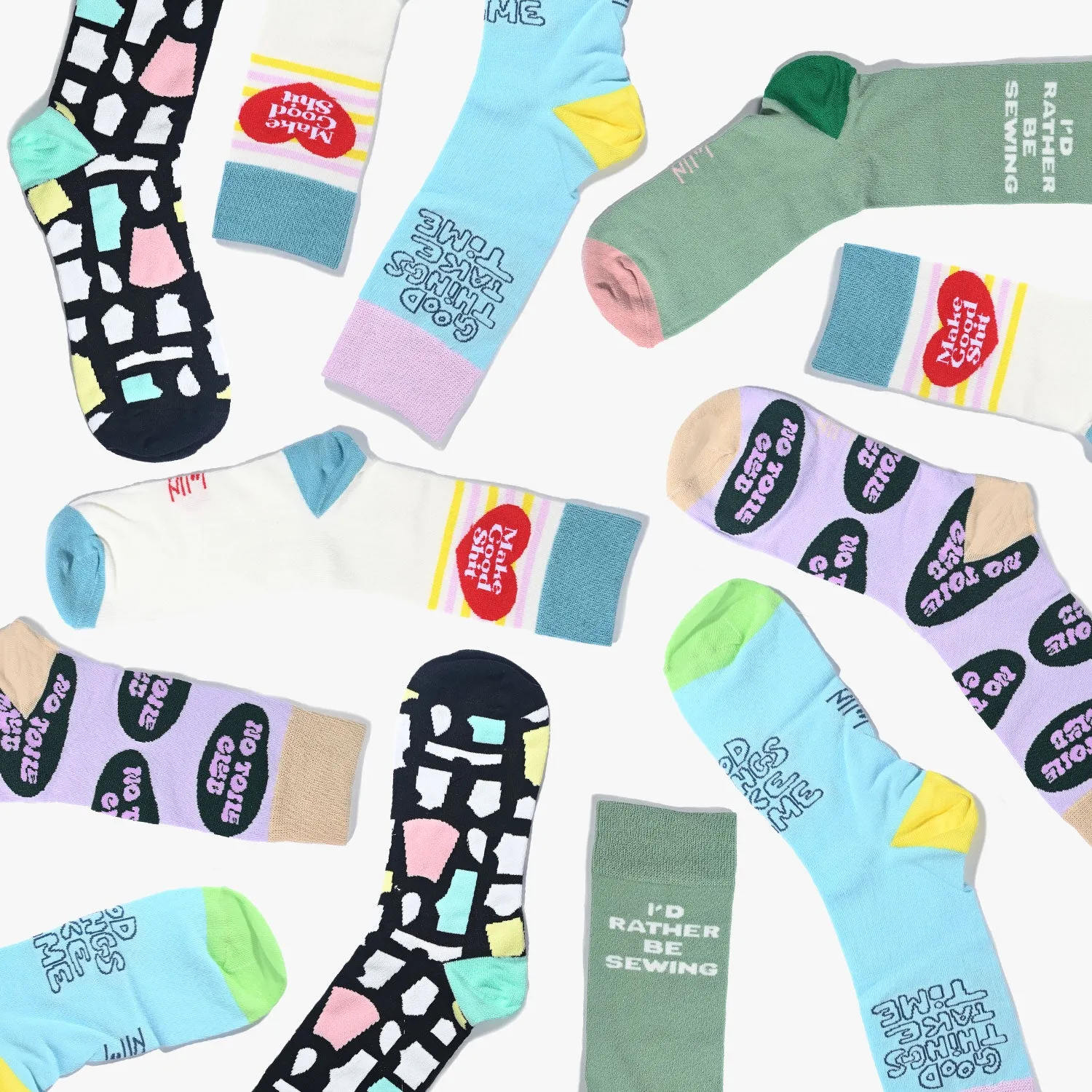 KATM Socks | Sewing Pattern Pieces