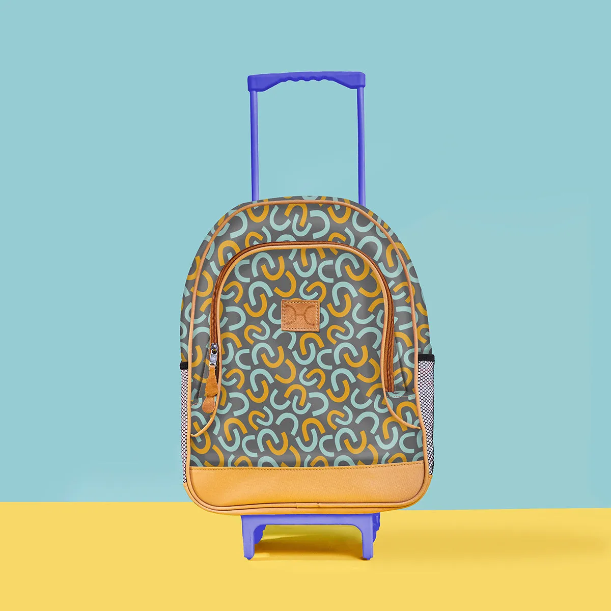 Kids Wheelie Backpack Blue handle