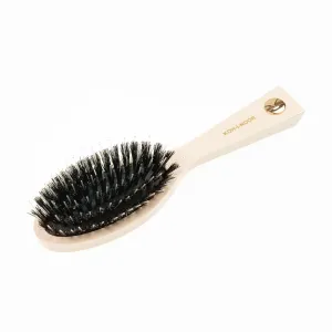 KOH-I-NOOR Pastel Pneumatic Pocket Hair Brush with Boar Bristles and Nylon Pins IVORY