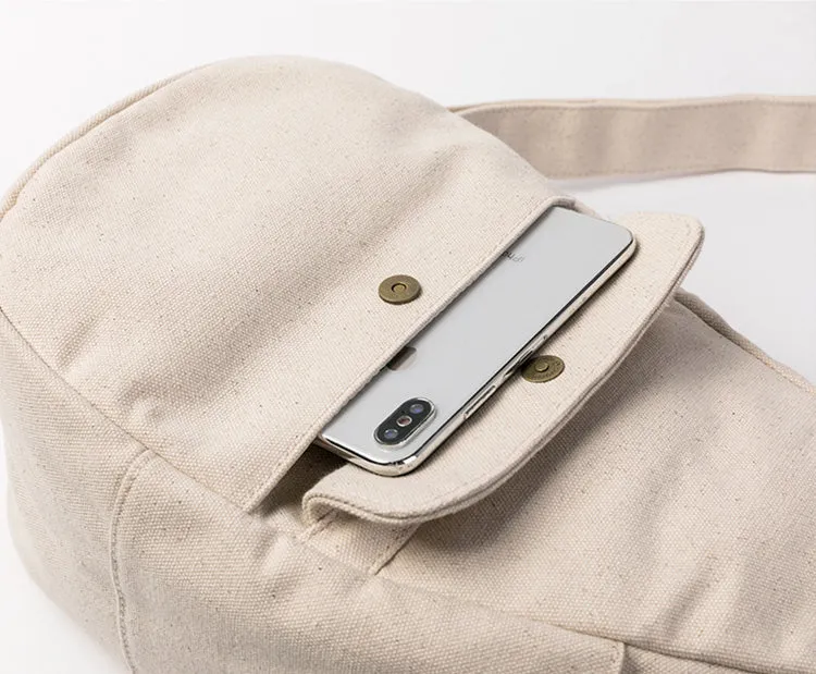 Ladies Crossbody Chest Bag Canvas Shoulder Bag For Women