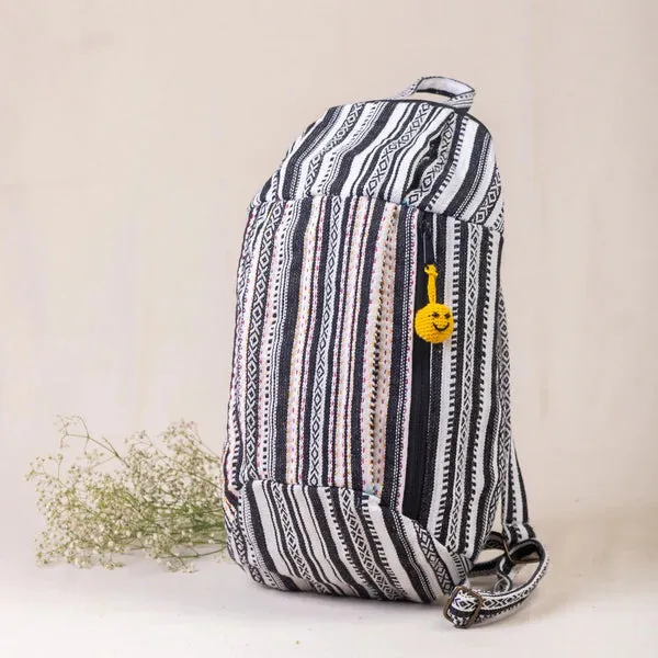 Manju Uphill Backpack - Black & White