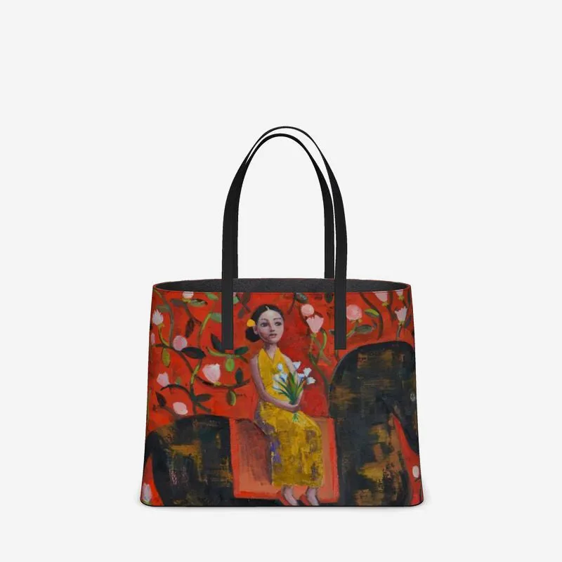 Maze Of Love Leather Tote
