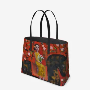 Maze Of Love Leather Tote