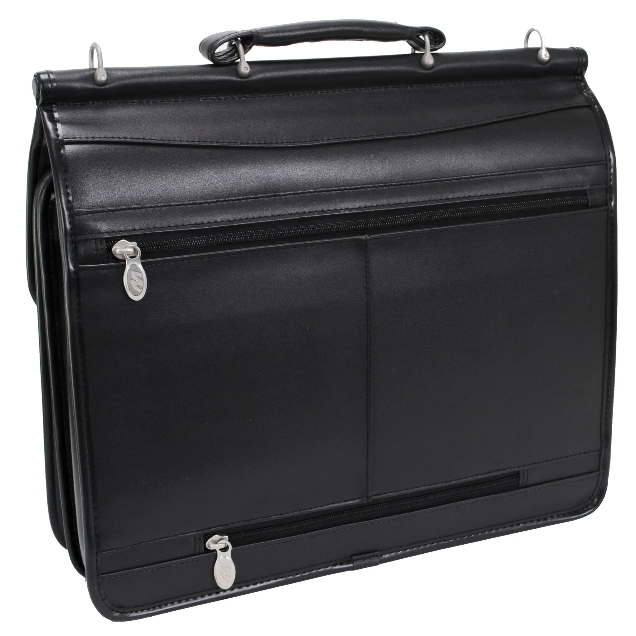 McKlein HALSTED 15" Leather Double Compartment Laptop Briefcase
