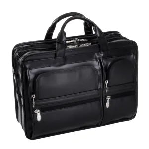 McKlein HUBBARD 15" Leather Double Compartment Laptop Briefcase