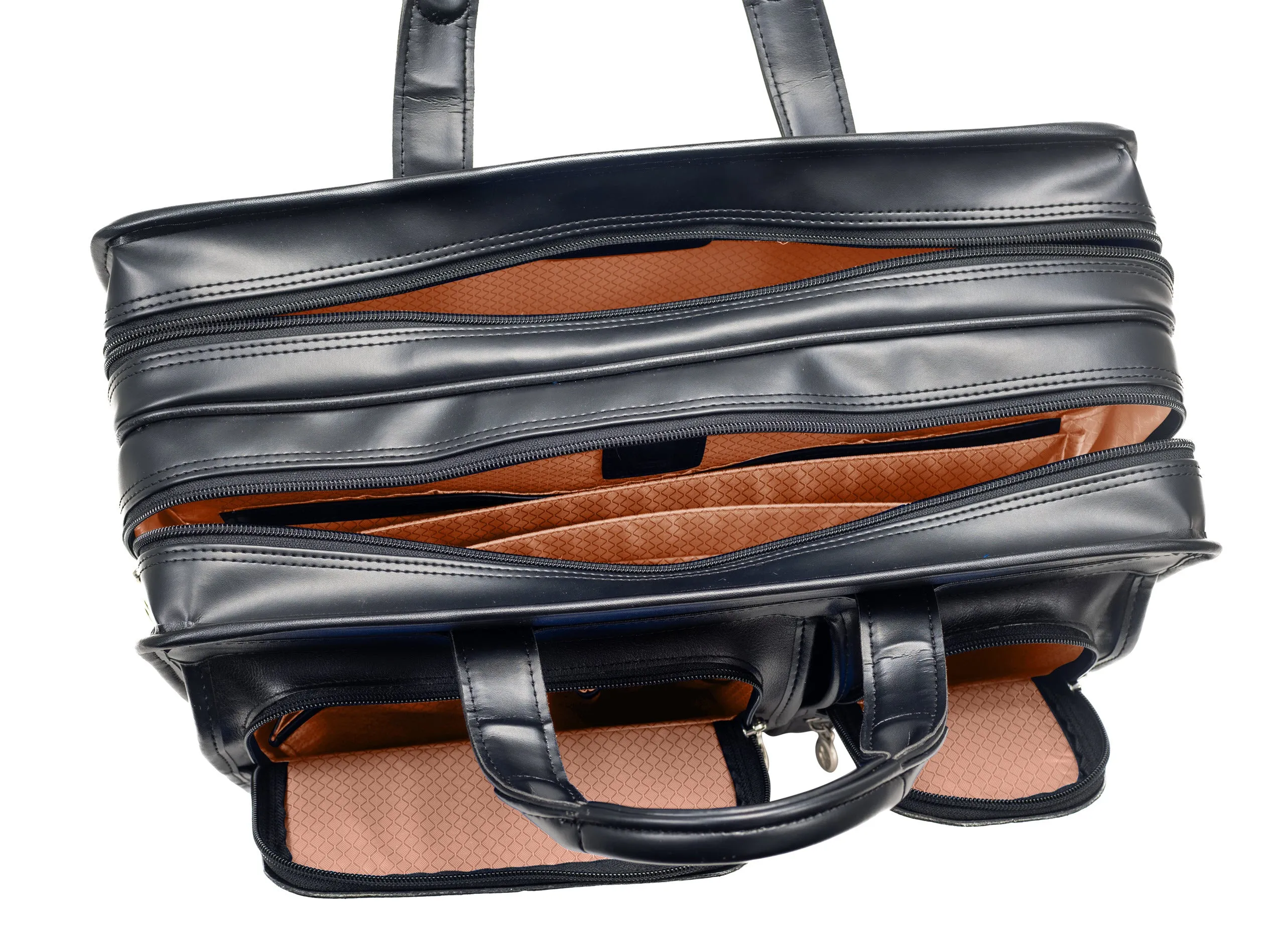 McKlein HUBBARD 15" Leather Double Compartment Laptop Briefcase