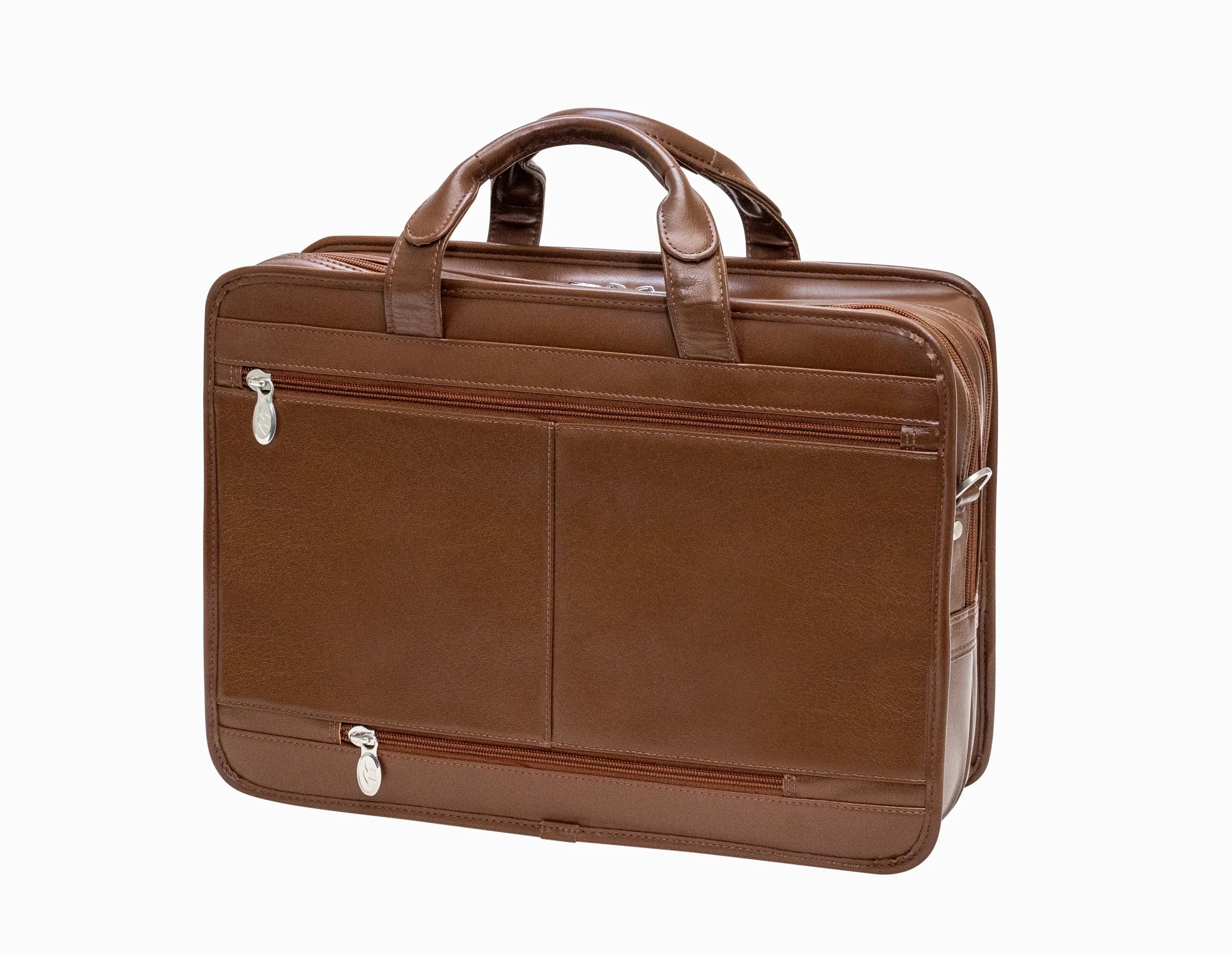 McKlein HUBBARD 15" Leather Double Compartment Laptop Briefcase