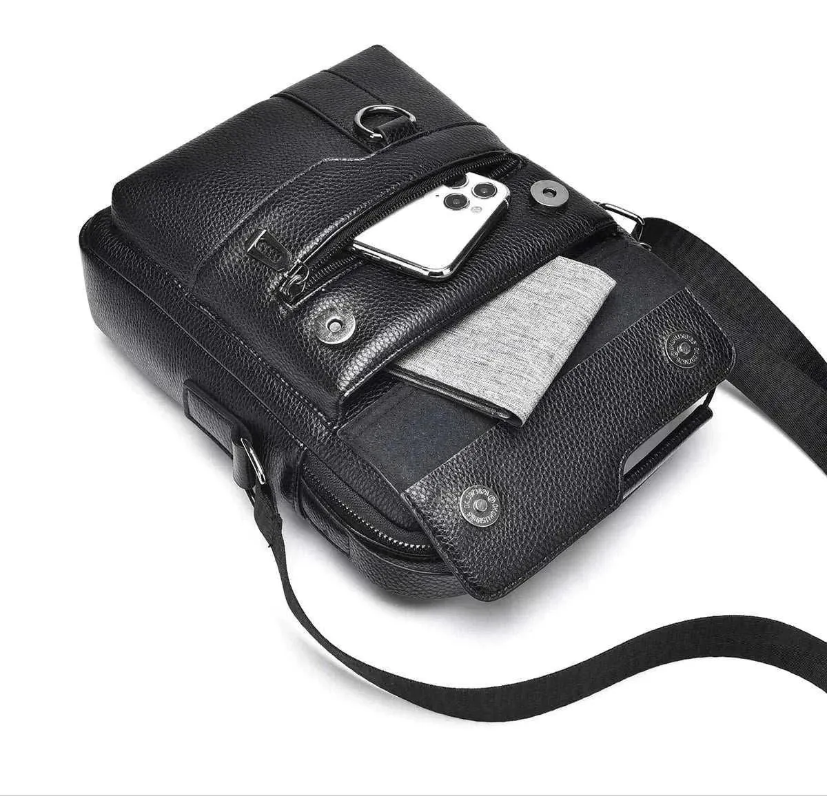 Men's Business PU Shoulder Bag | Large Capacity Crossbody Handbag | MSB004