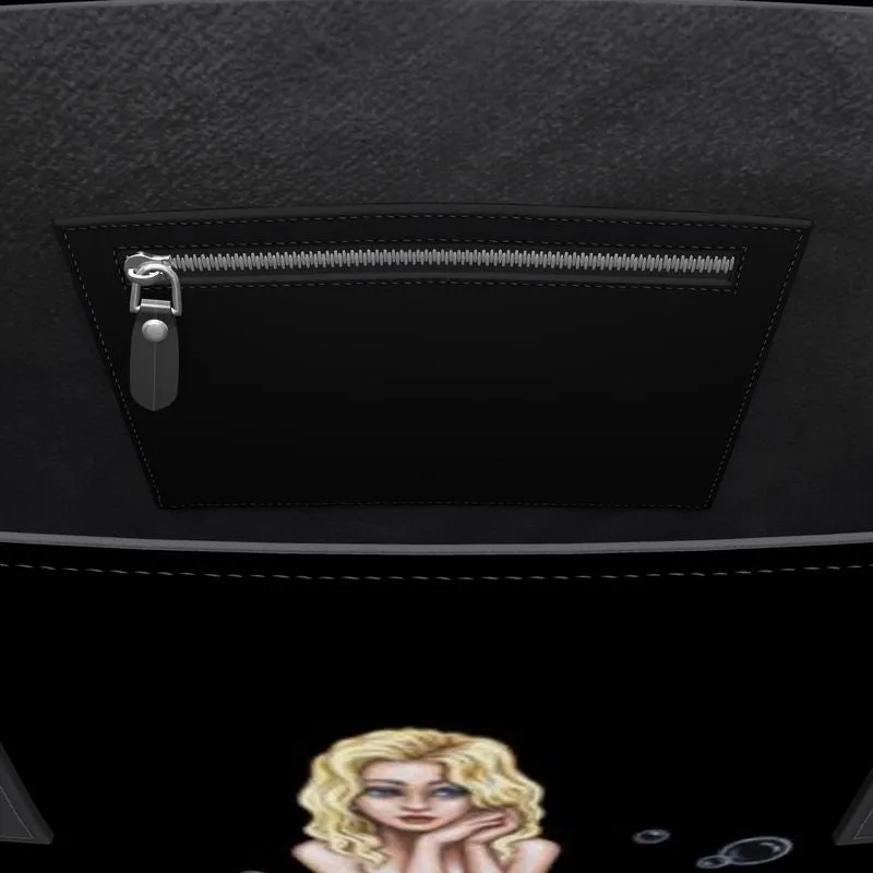Mermaid Martini I Leather Tote