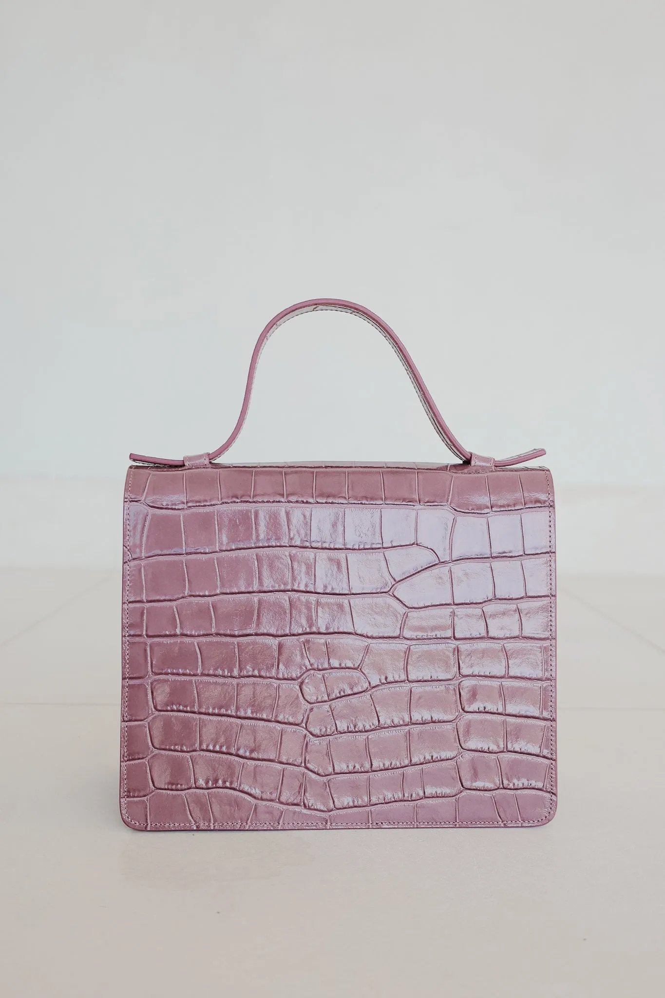 Mini Briefcase | Orchid Croco