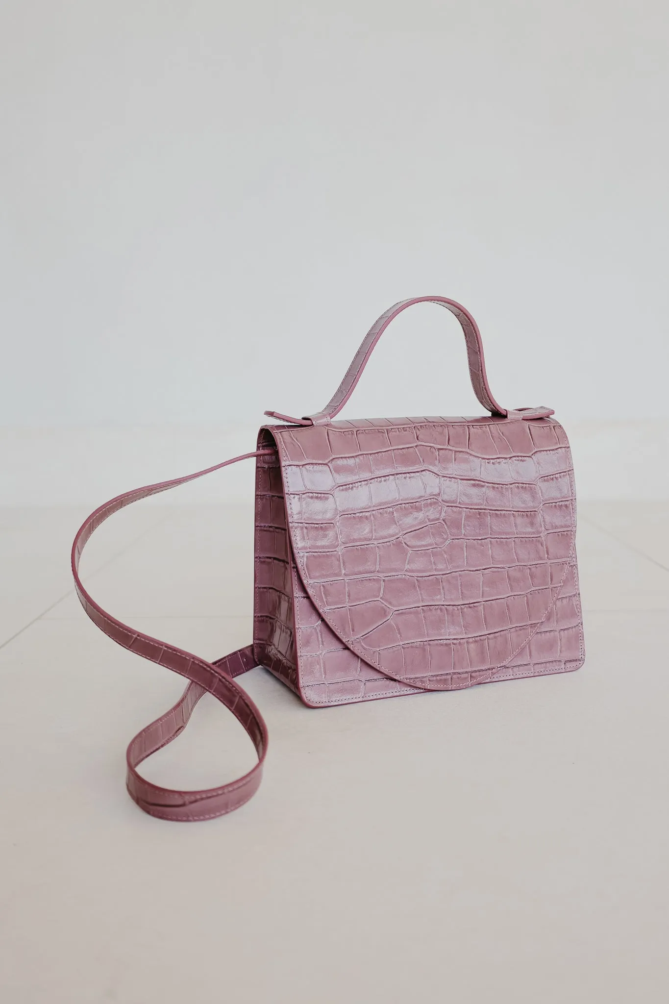 Mini Briefcase | Orchid Croco