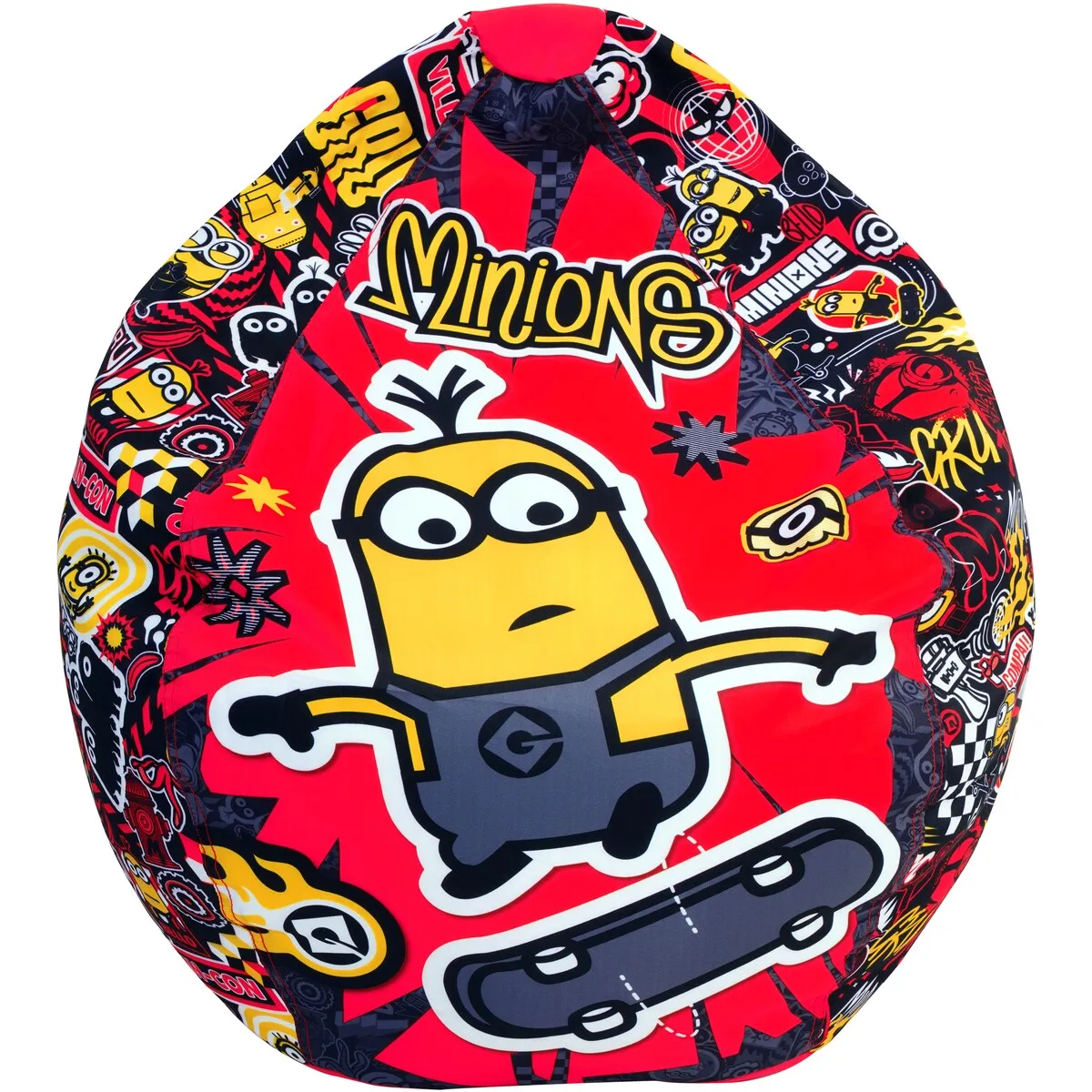 Minions Skater Print Bean Bag Cover - Red