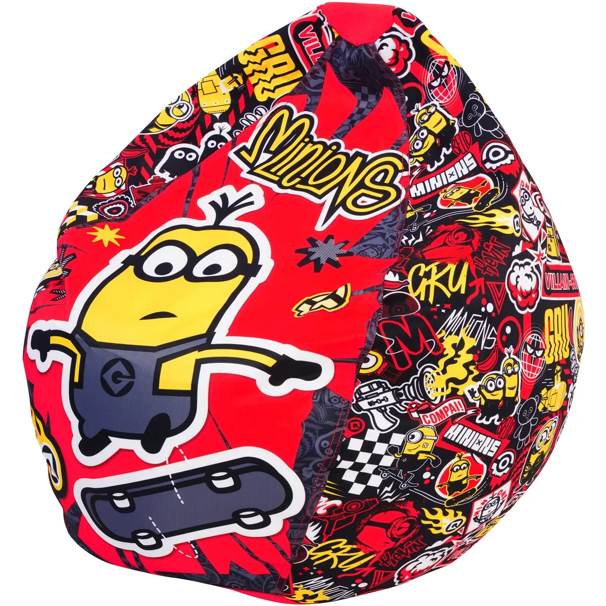 Minions Skater Print Bean Bag Cover - Red
