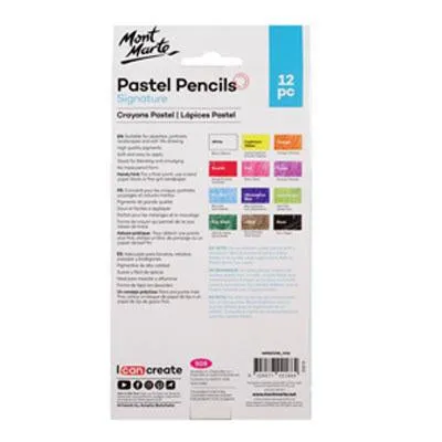 Mont Marte Pastel Pencils 12 Pcs MPN0098