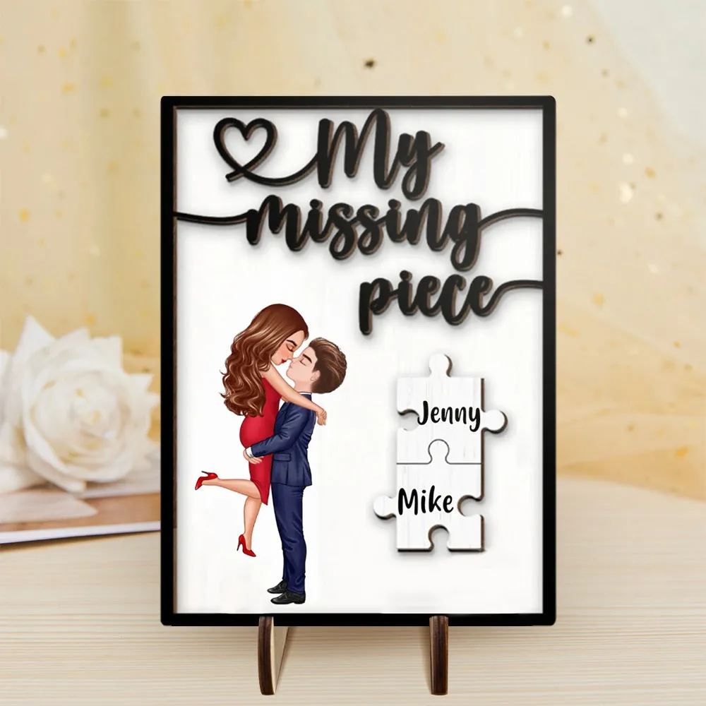 My Missing Piece Valentine's Day Gifts for Her/Him Personalised Wooden Plaque