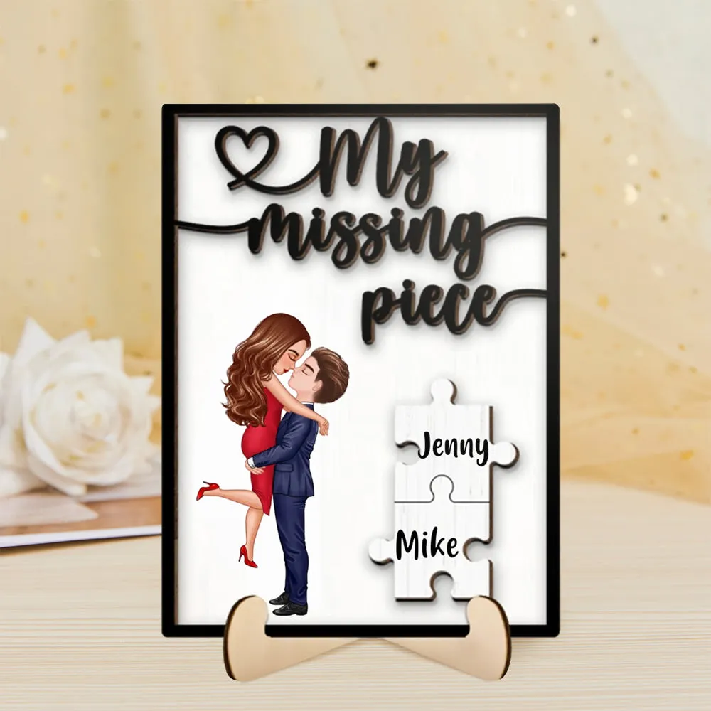 My Missing Piece Valentine's Day Gifts for Her/Him Personalised Wooden Plaque