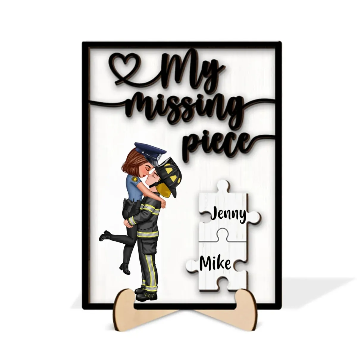 My Missing Piece Valentine's Day Gifts for Her/Him Personalised Wooden Plaque