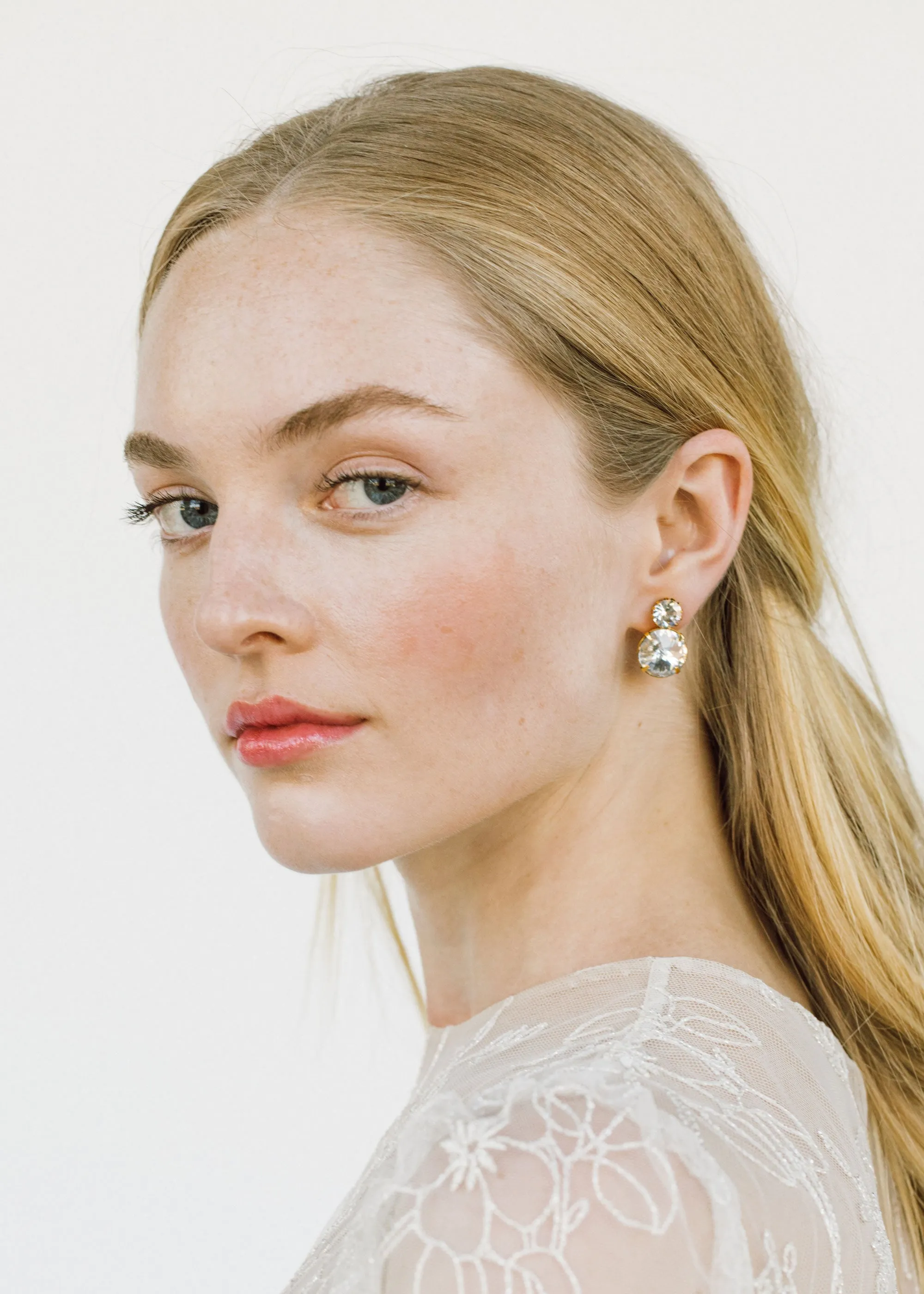 Myrla Earrings -- Crystal Antique Gold