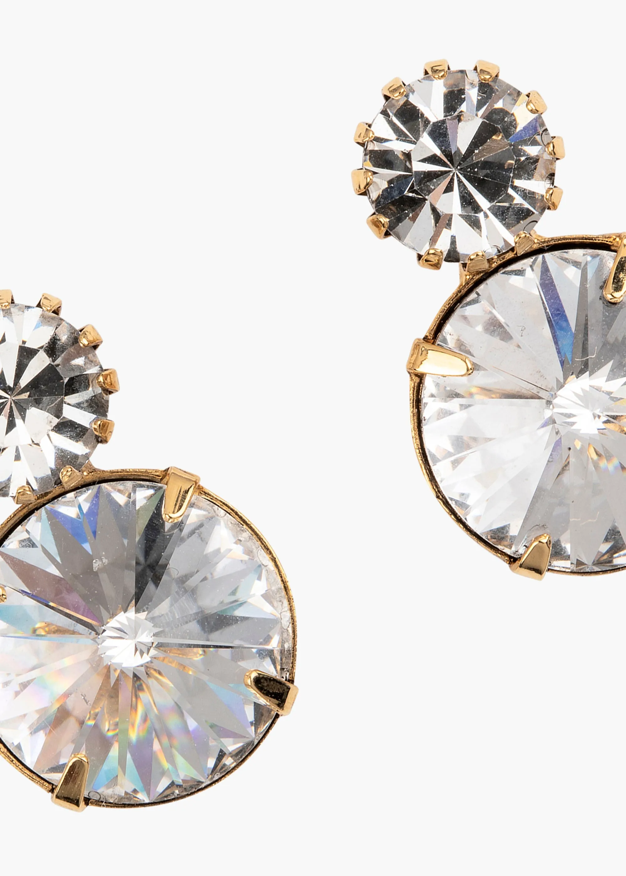 Myrla Earrings -- Crystal Antique Gold