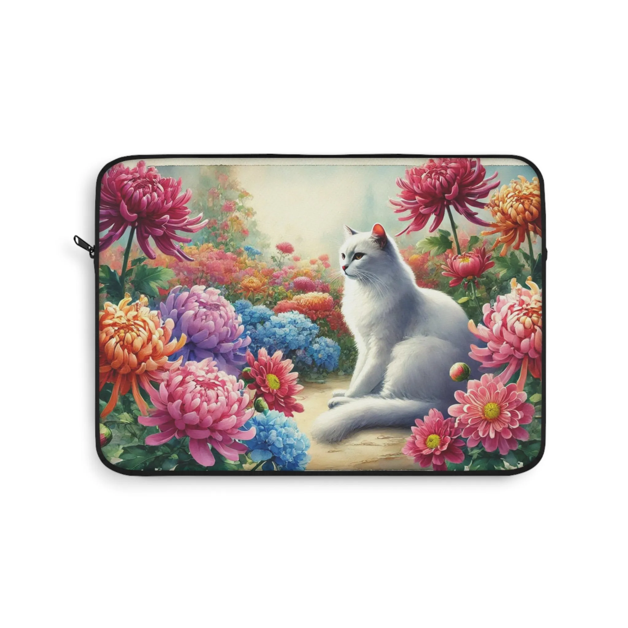 November Birth Flower - Cat Lover - Laptop Sleeve