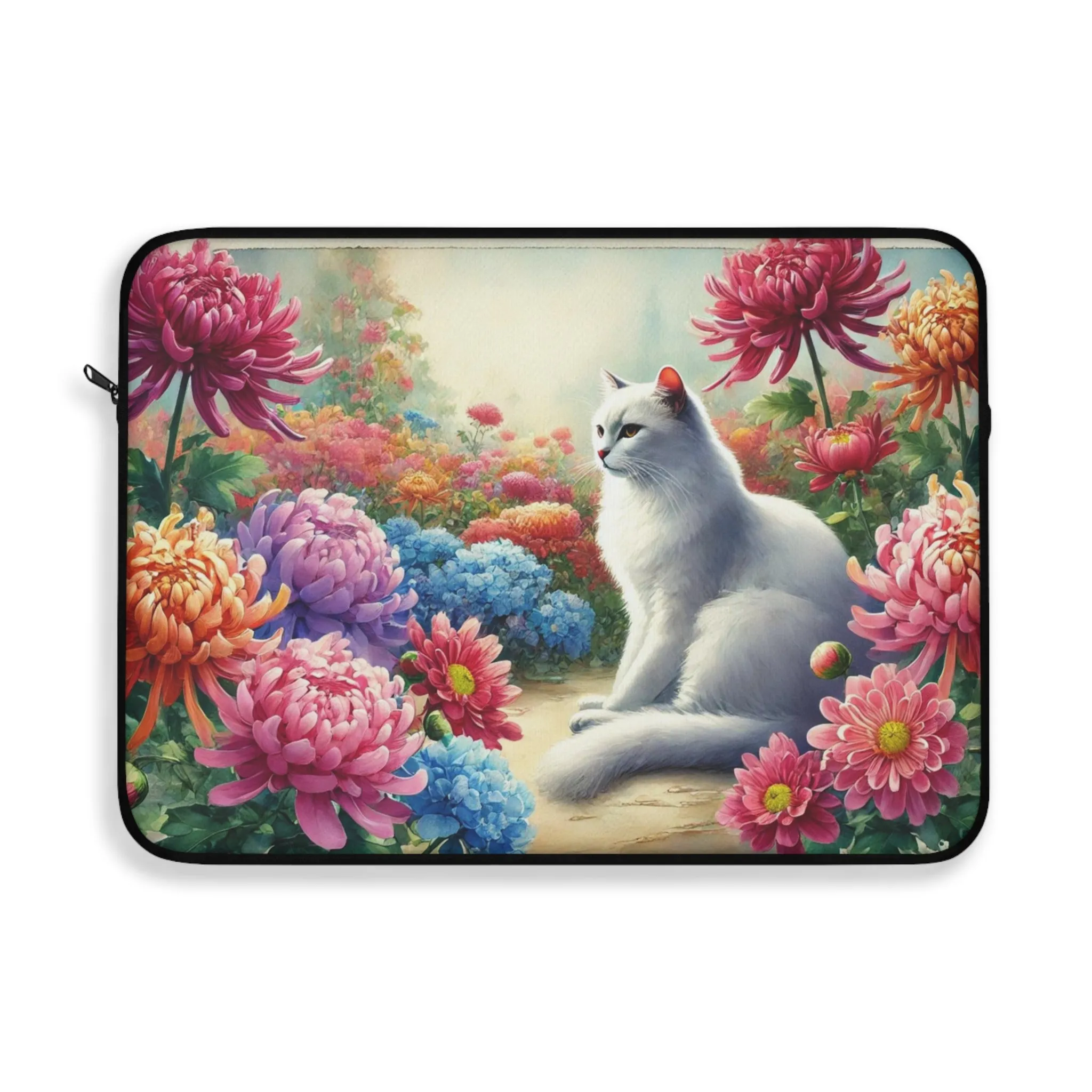November Birth Flower - Cat Lover - Laptop Sleeve
