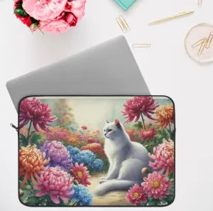 November Birth Flower - Cat Lover - Laptop Sleeve