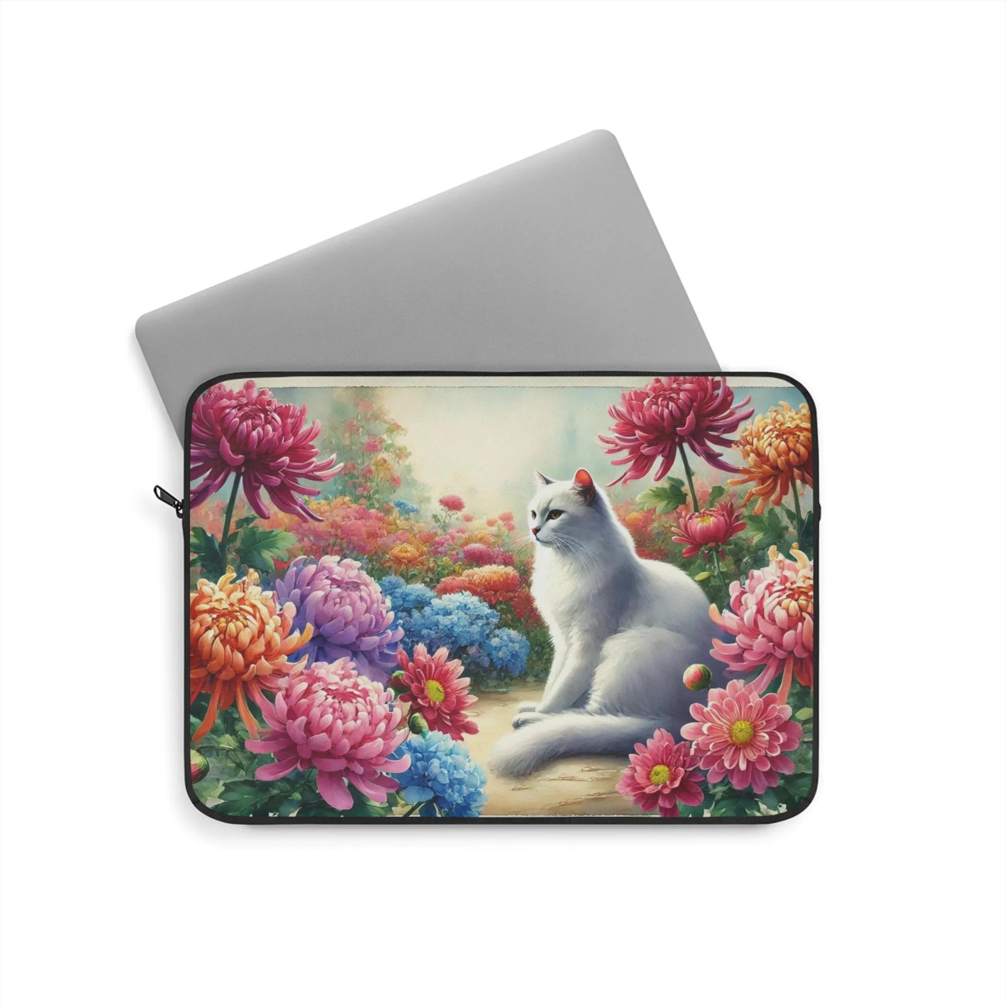 November Birth Flower - Cat Lover - Laptop Sleeve