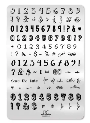 Numbers - Special Edition Uber Chic Stamping Plate