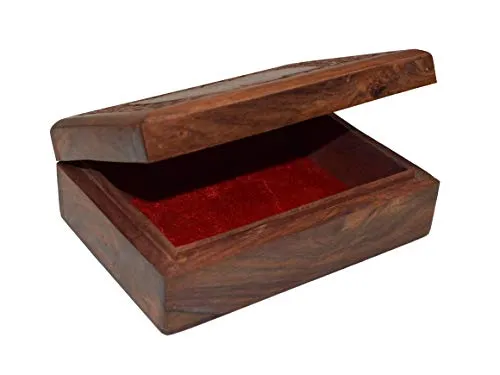 OM SHRI OM Rosewood Ladies Box Jewelry Organizer Handcrafted India Product Decorative Design