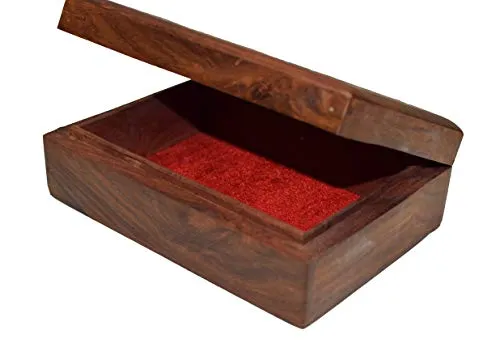 OM SHRI OM Rosewood Ladies Box Jewelry Organizer Handcrafted India Product Decorative Design
