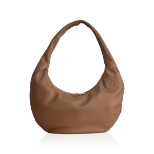Ophelia Leather Shoulder Bag - Biscotti