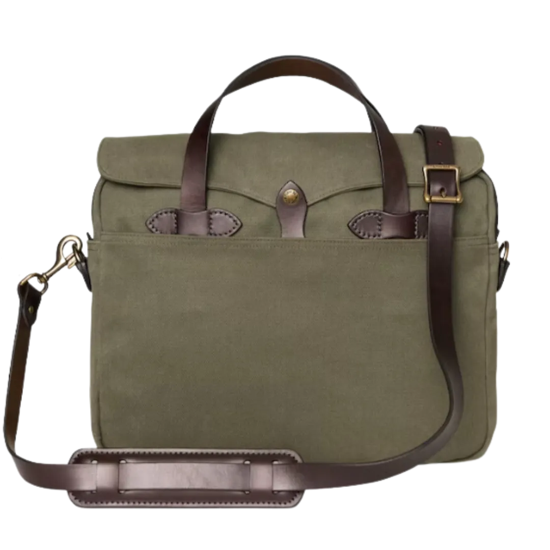 Original Briefcase in Rugged Twill - Otter Green